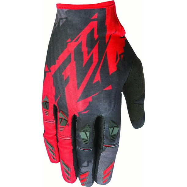 Fly Racing Unisex-Adult Kinetic Gloves Red/White Size 7/X-Small 370-41407 